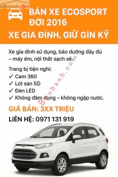 Bán ô tô Ford EcoSport Titanium 1.5L AT - 2016 - xe cũ