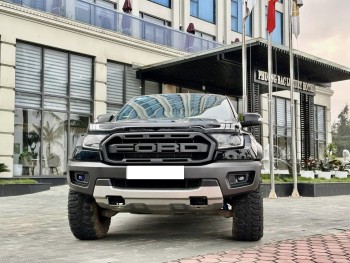 Bán ô tô Ford Ranger Raptor 2.0L 4x4 AT sản xuất 2020, màu đen, nhập khẩu