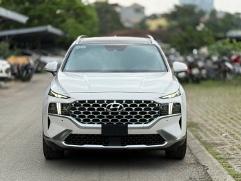 Bán ô tô Hyundai Santa Fe Cao Cấp 2.2L HTRAC sản xuất năm 2023, màu trắng