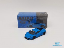 Xe Mô Hình LB* WORKS Lamborghini Huracán - Light Blue LHD 1:64 Mini GT ( Xanh )