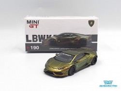 Xe Mô Hình LB*WORKS Lamborghini Huracan - Magic Bronze LHD1:64 Mini GT ( Xanh Biến Màu )