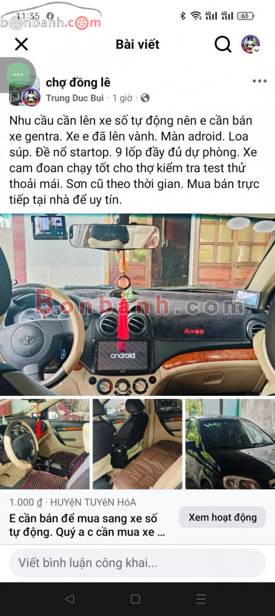 Bán ô tô Daewoo Gentra SX 1.5 MT - 2009 - xe cũ