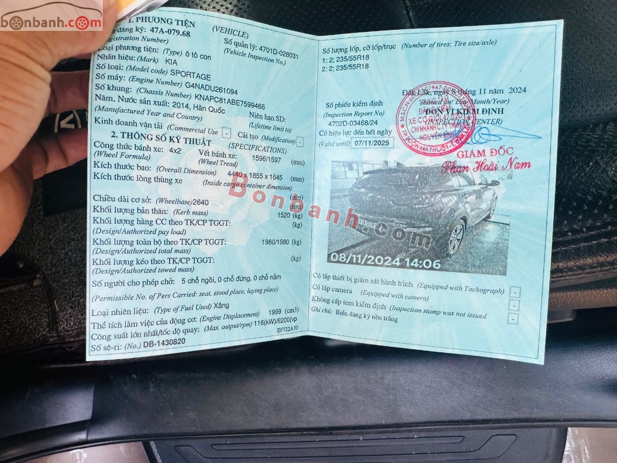 Bán ô tô Kia Sportage 2.0 AT - 2014 - xe cũ