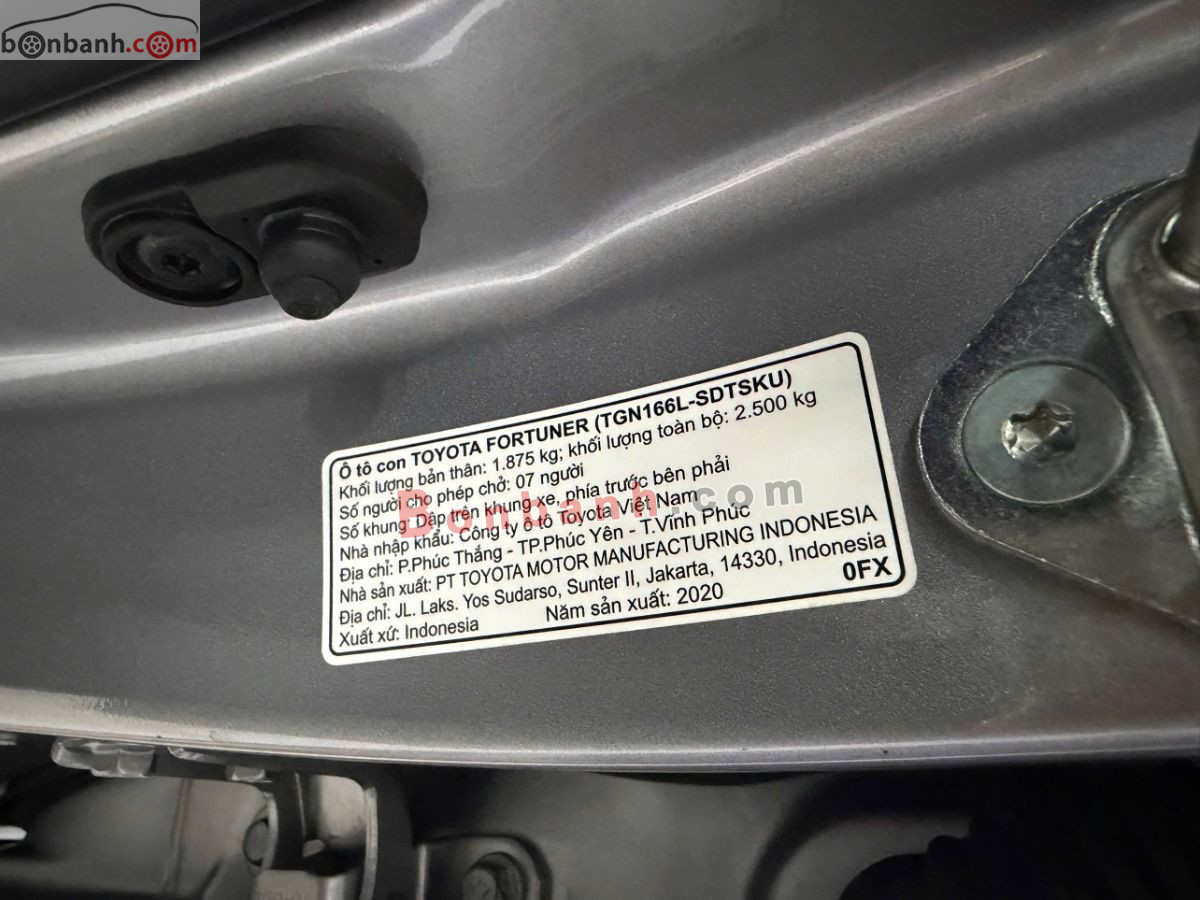 Bán ô tô Toyota Fortuner 2.7V 4x2 AT - 2020 - xe cũ