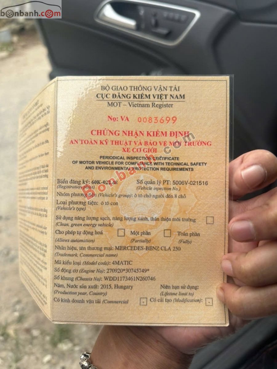 Bán ô tô Mercedes Benz CLA class CLA 250 4Matic - 2015 - xe cũ