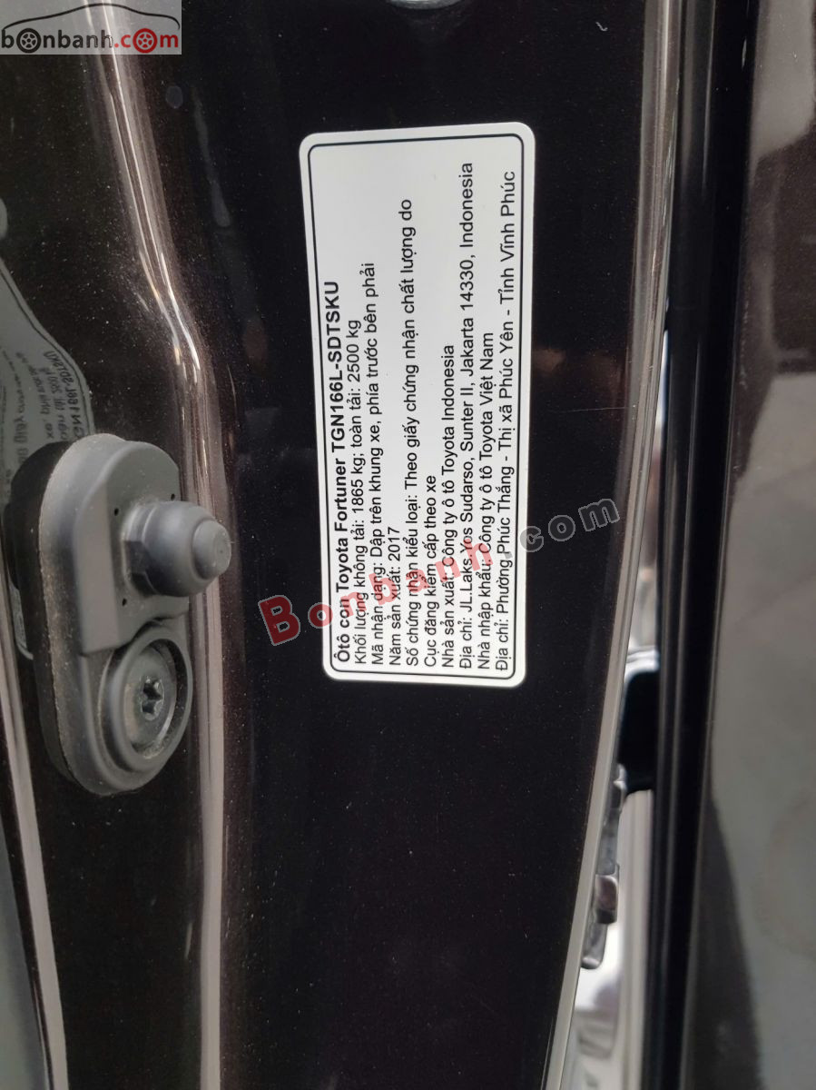 Bán ô tô Toyota Fortuner 2.7V 4x2 AT - 2017 - xe cũ