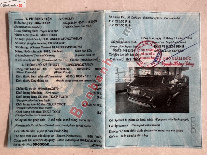 Bán ô tô Mitsubishi Outlander 2.0 CVT - 2022 - xe cũ