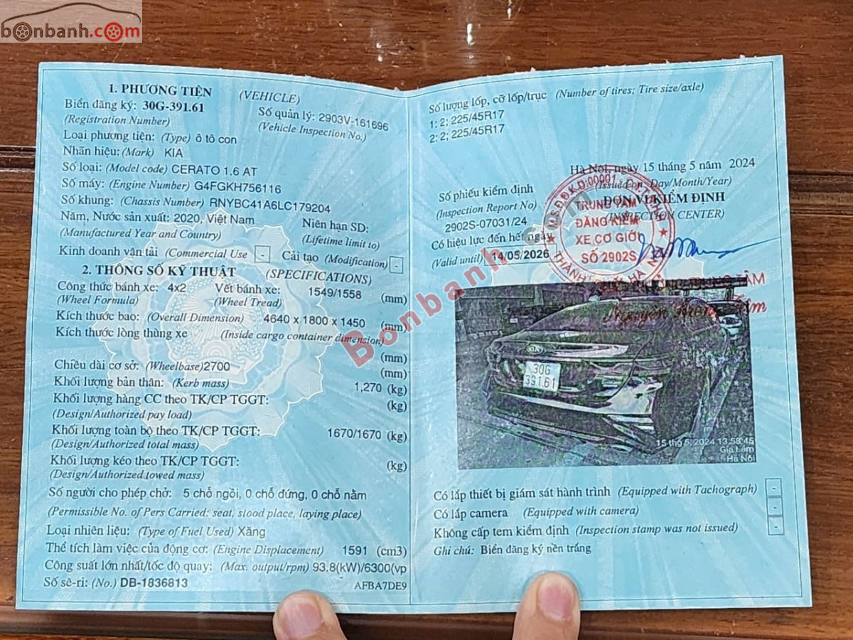 Bán ô tô Kia Cerato 1.6 AT Luxury - 2020 - xe cũ