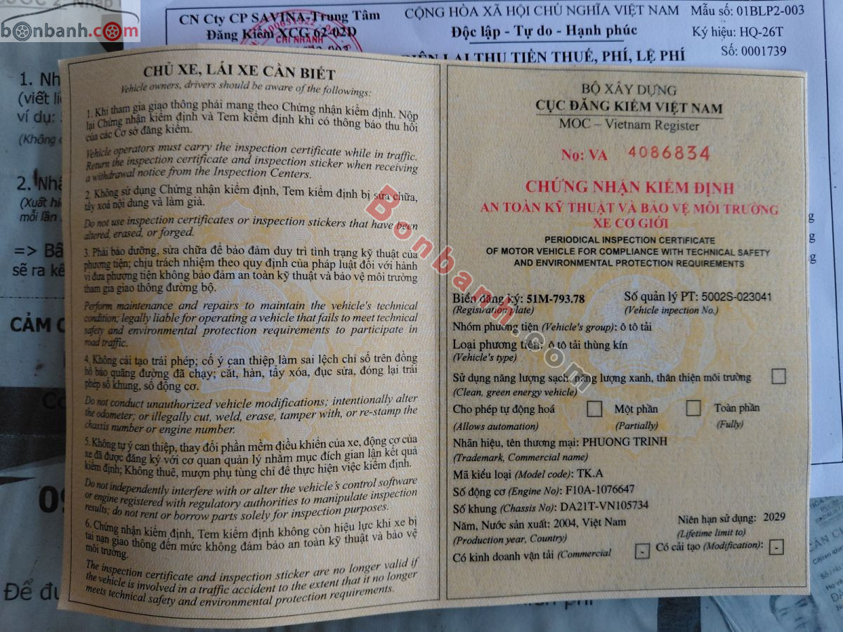 Bán ô tô Suzuki Carry Tải van - 2004 - xe cũ