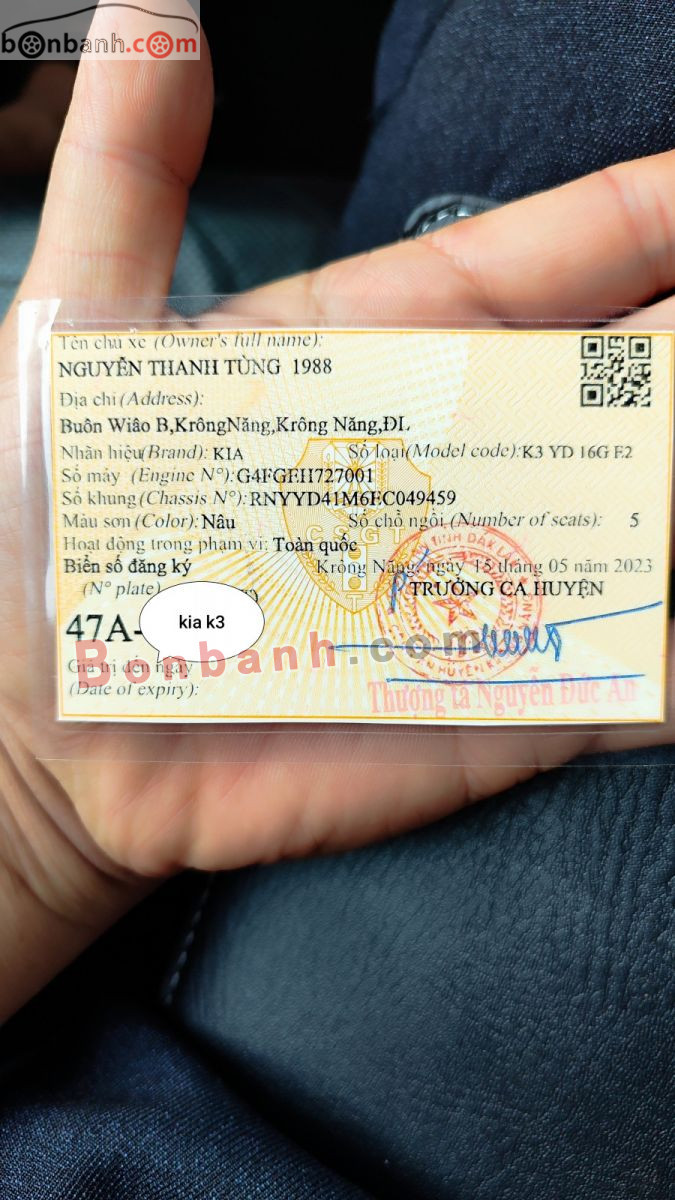 Bán ô tô Kia K3 1.6 MT - 2014 - xe cũ