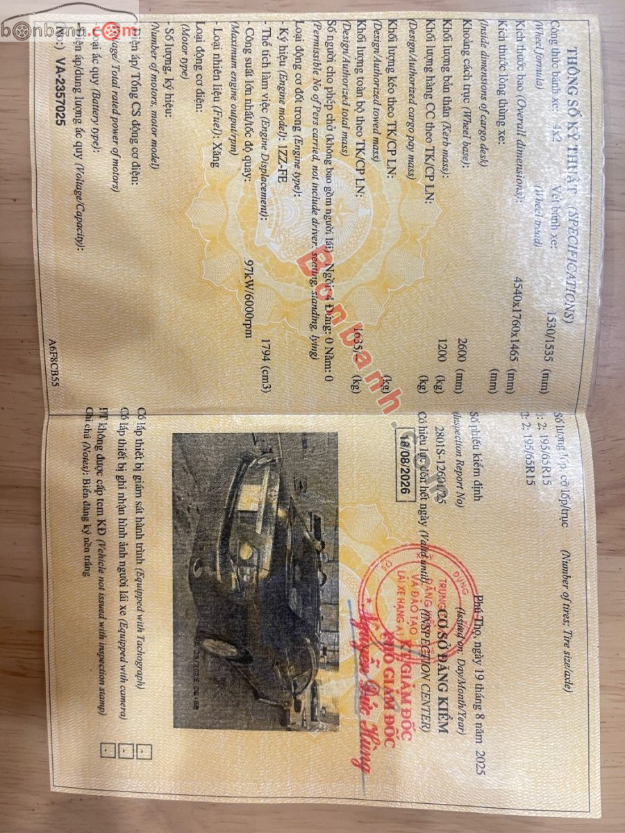 Bán ô tô Toyota Corolla altis 1.8G MT - 2010 - xe cũ