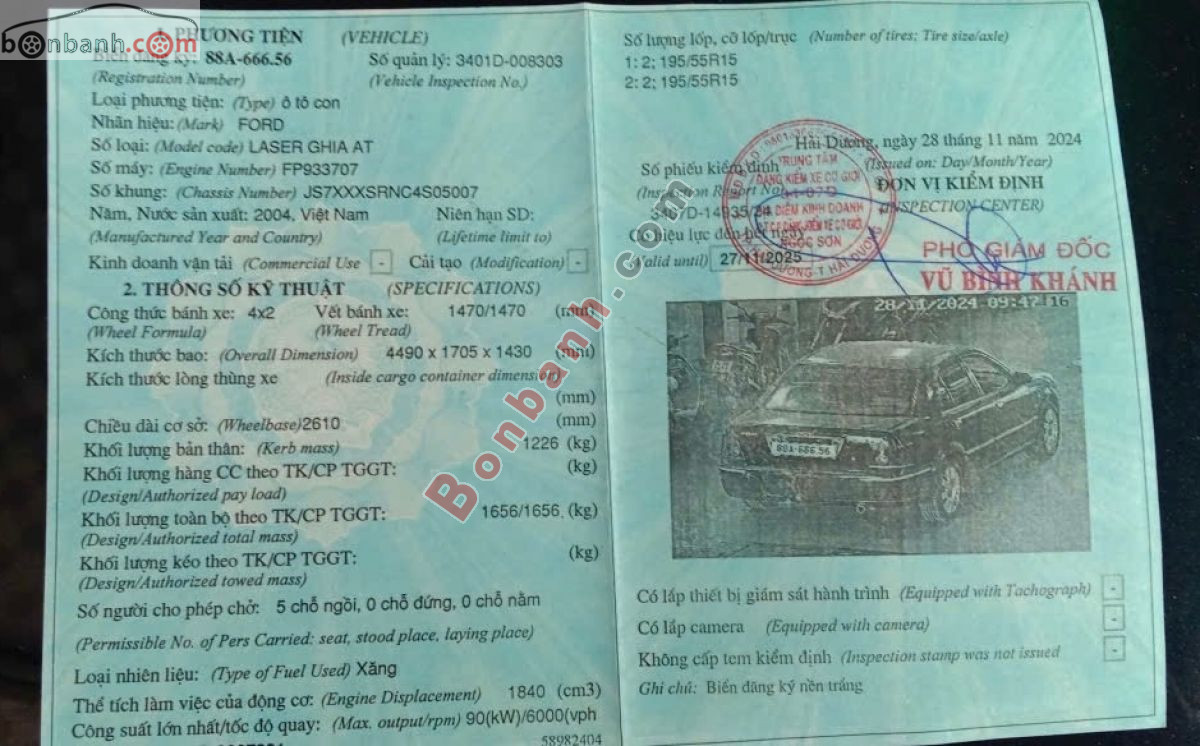 Bán ô tô Ford Laser GHIA 1.8 AT - 2004 - xe cũ