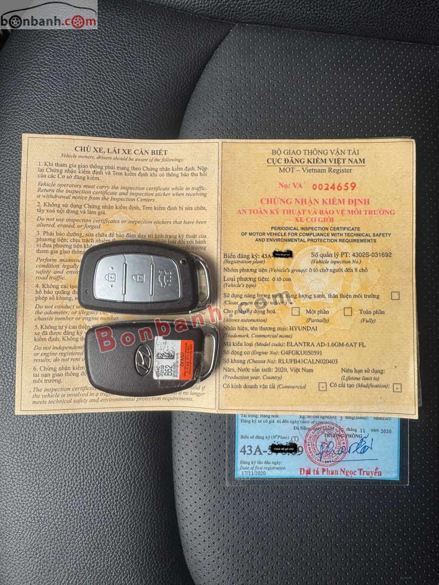 Bán ô tô Hyundai Elantra 1.6 MT - 2020 - xe cũ