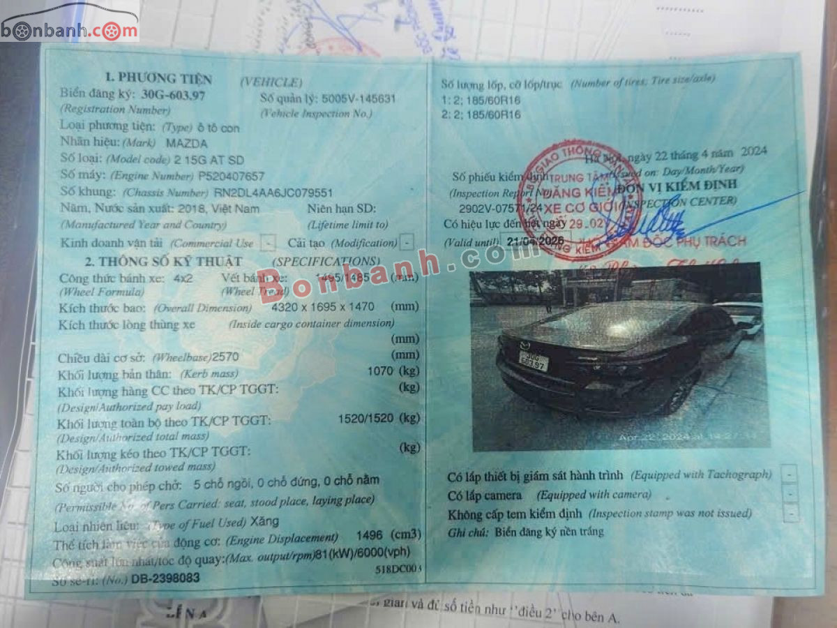 Bán ô tô Mazda 2 1.5 AT - 2018 - xe cũ