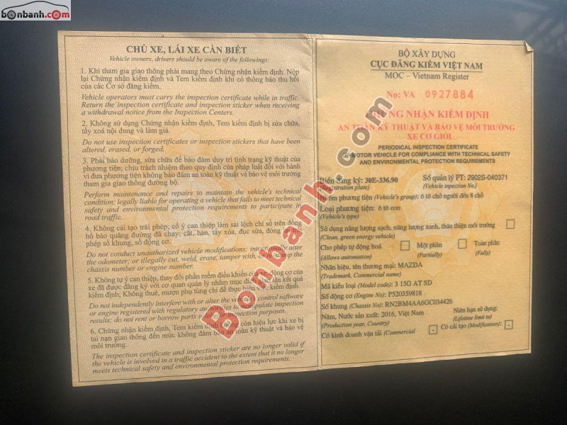 Bán ô tô Mazda 3 1.5 AT - 2016 - xe cũ