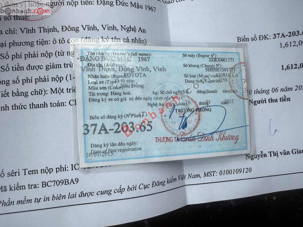 Bán ô tô Toyota Corolla altis 1.8G AT - 2014 - xe cũ