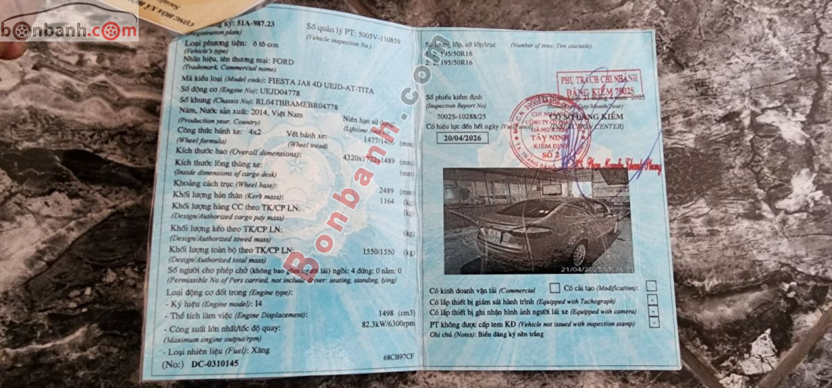 Bán ô tô Ford Fiesta Titanium 1.5 AT - 2014 - xe cũ