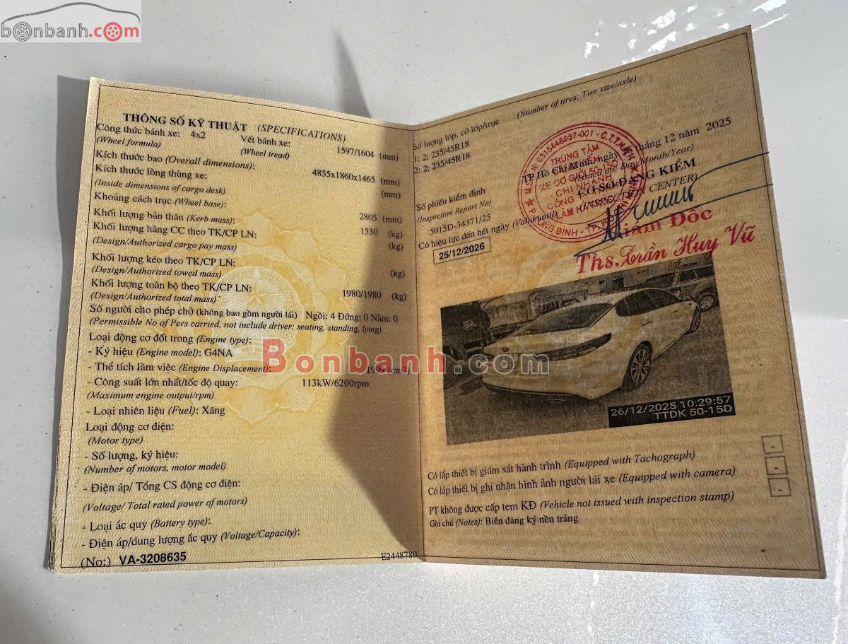 Bán ô tô Kia Optima 2.0 AT - 2016 - xe cũ