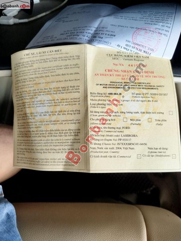 Bán ô tô Ford Laser GHIA 1.8 AT - 2004 - xe cũ