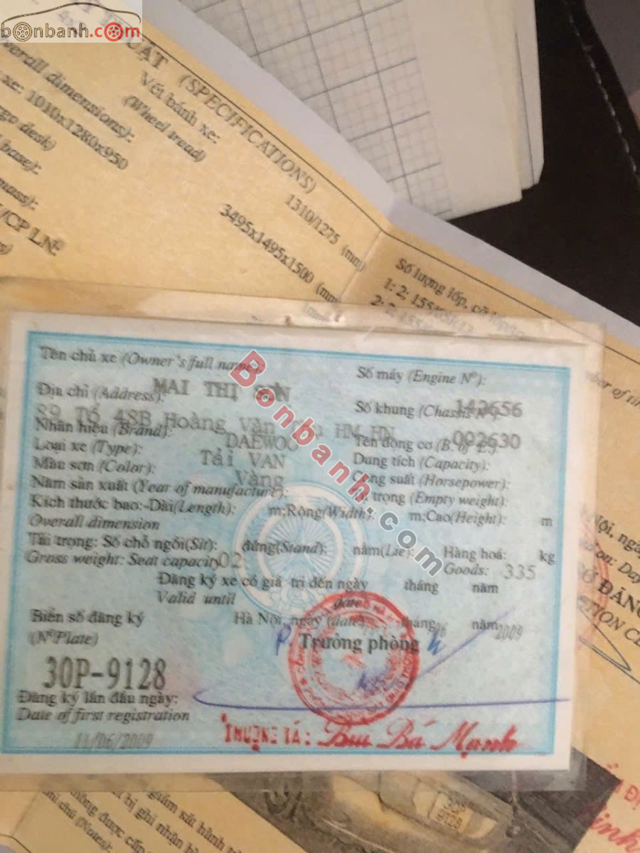 Bán ô tô Chevrolet Spark Van 0.8 MT - 2009 - xe cũ