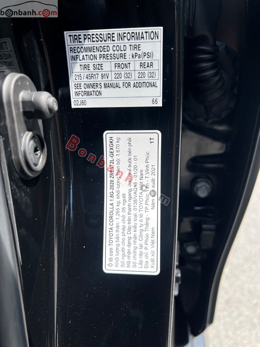 Bán ô tô Toyota Corolla altis 1.8G AT - 2021 - xe cũ