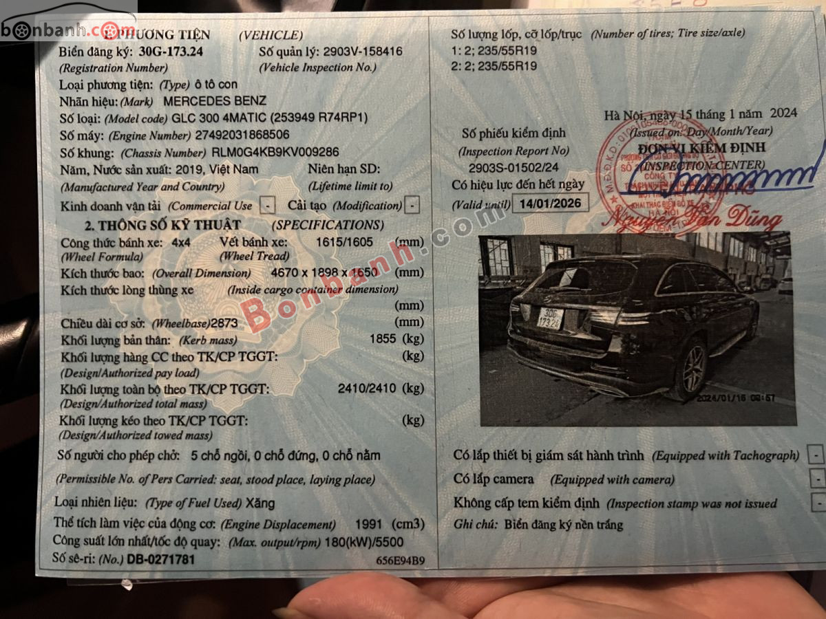 Bán ô tô Mercedes Benz GLC 300 4Matic - 2019 - xe cũ