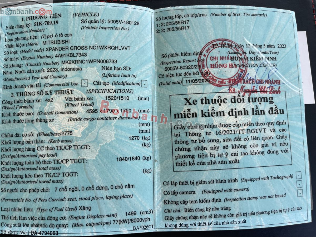 Bán ô tô Mitsubishi Xpander Cross 1.5 AT - 2023 - xe cũ