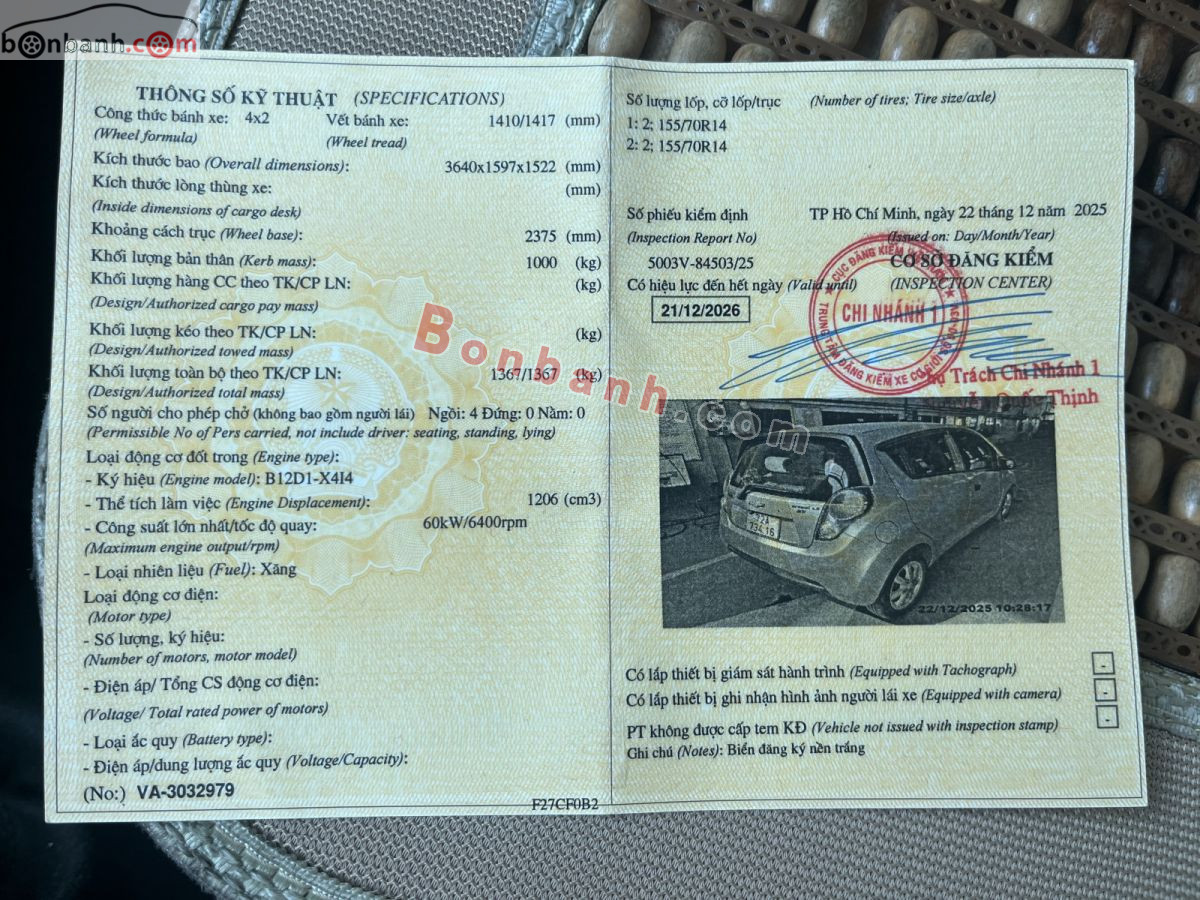 Bán ô tô Chevrolet Spark LS 1.2 MT - 2011 - xe cũ