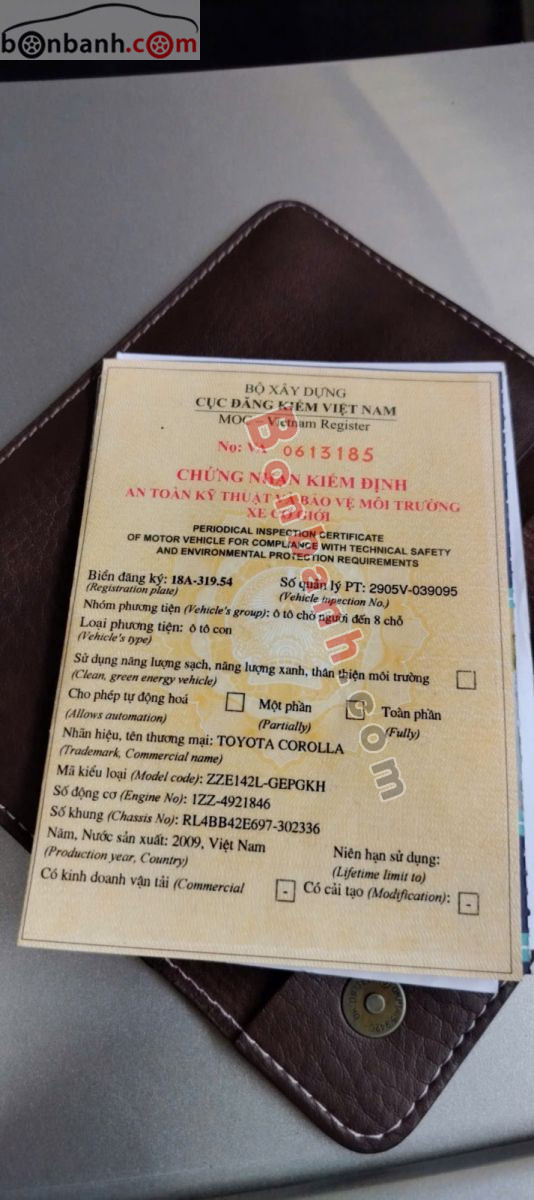 Bán ô tô Toyota Corolla altis 1.8G AT - 2009 - xe cũ