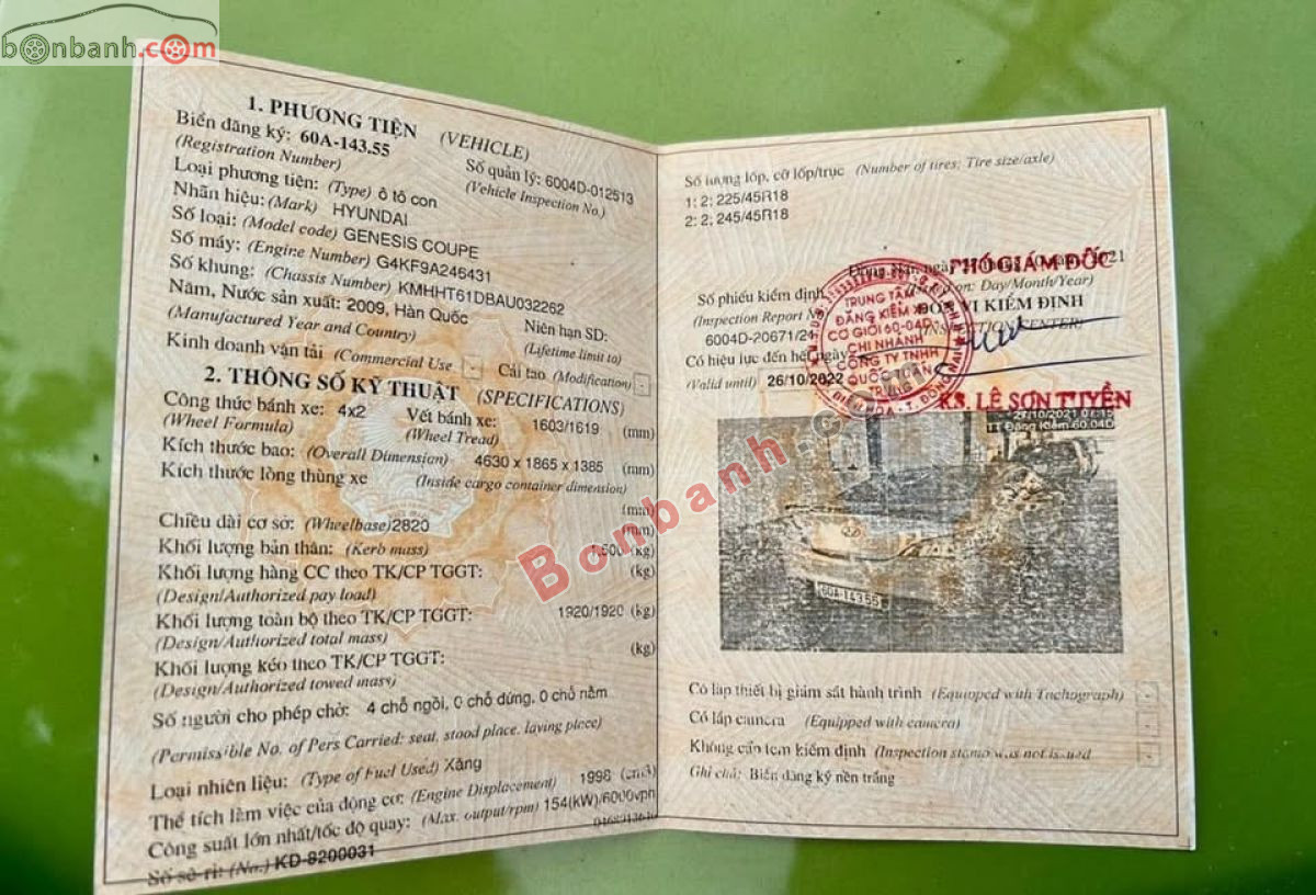 Bán ô tô Hyundai Genesis 2.0 AT - 2009 - xe cũ