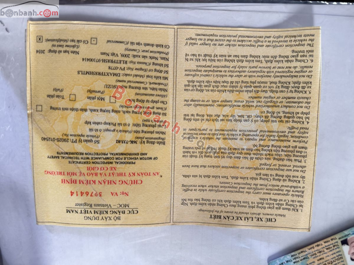 Bán ô tô Isuzu Dmax LS 3.0 4x2 MT - 2009 - xe cũ