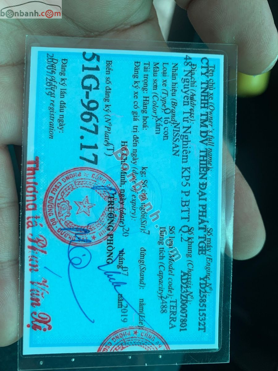 Bán ô tô Nissan Terra S 2.5 MT 2WD - 2019 - xe cũ