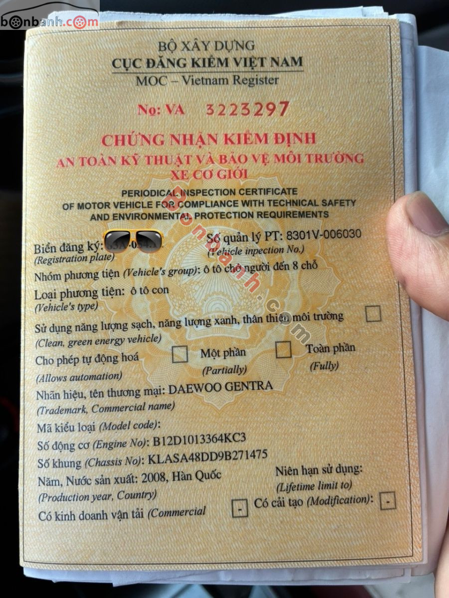 Bán ô tô Daewoo Gentra - 2008 - xe cũ