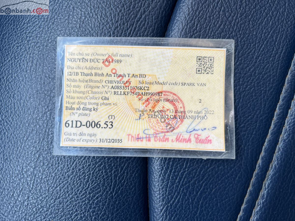 Bán ô tô Chevrolet Spark Van 0.8 MT - 2010 - xe cũ