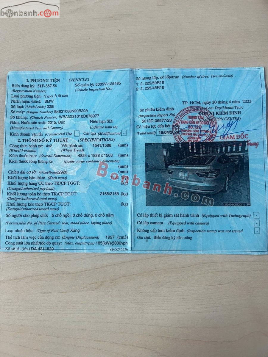 Bán ô tô BMW 3 Series 328i GT - 2015 - xe cũ