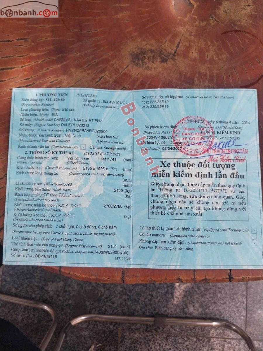 Bán ô tô Kia Carnival Signature 2.2D - 2024 - xe cũ