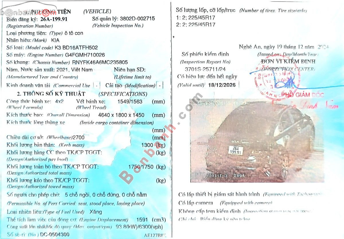 Bán ô tô Kia K3 Luxury 1.6 AT - 2021 - xe cũ