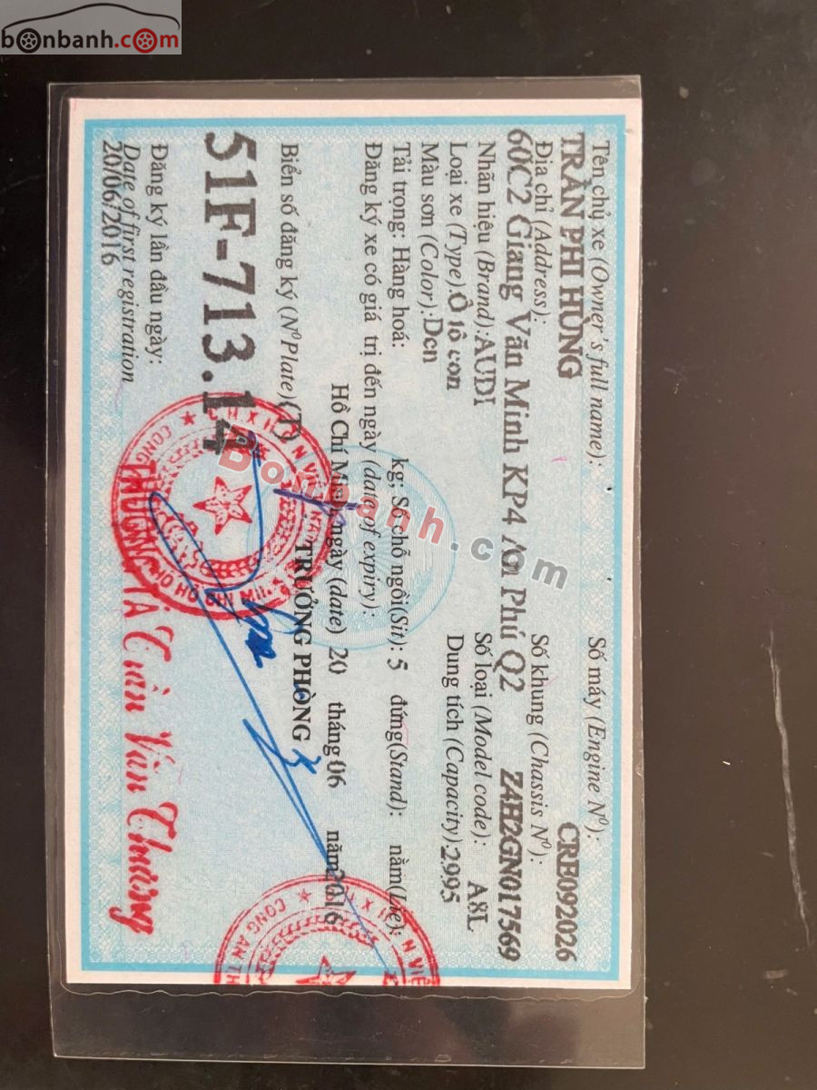 Bán ô tô Audi A8 L V6 3.0 TFSI - 2016 - xe cũ