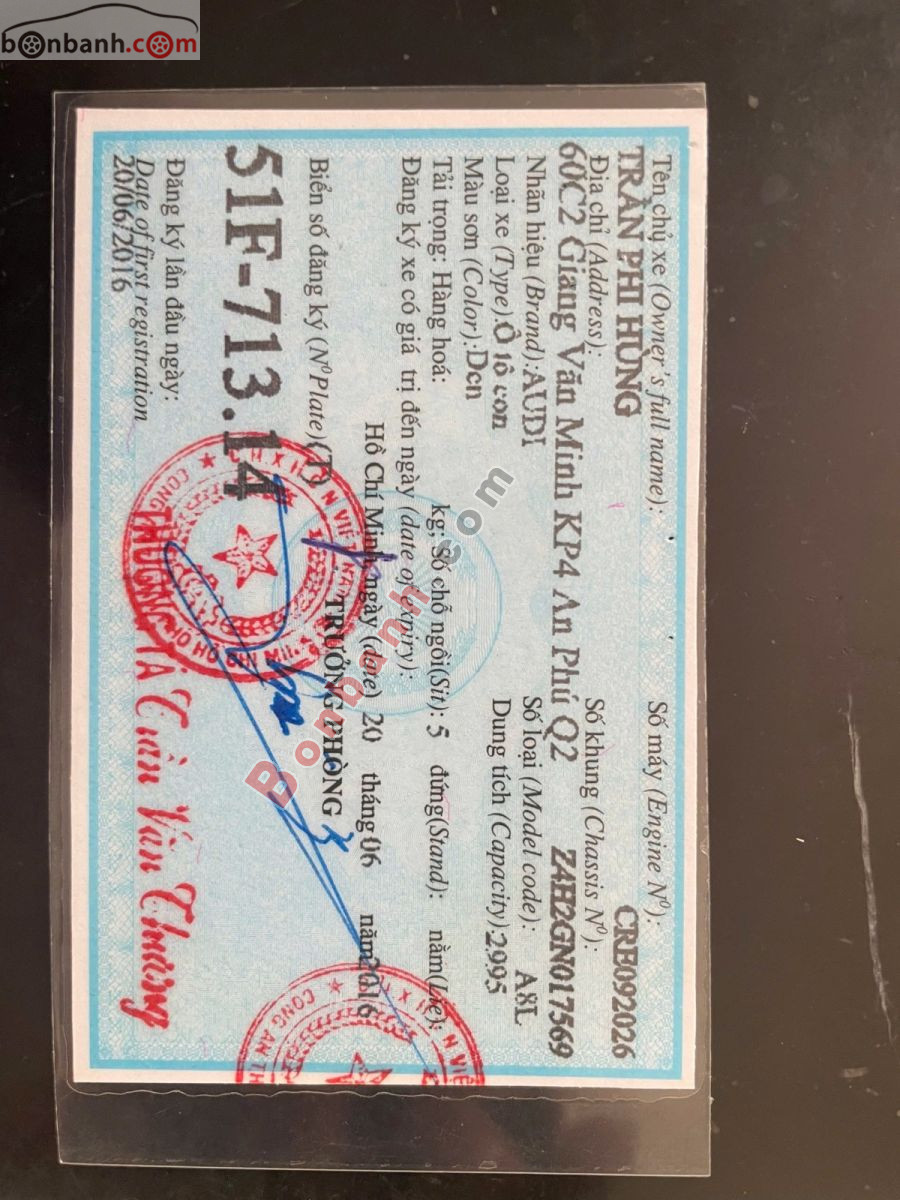 Bán ô tô Audi A8 L V6 3.0 TFSI - 2016 - xe cũ