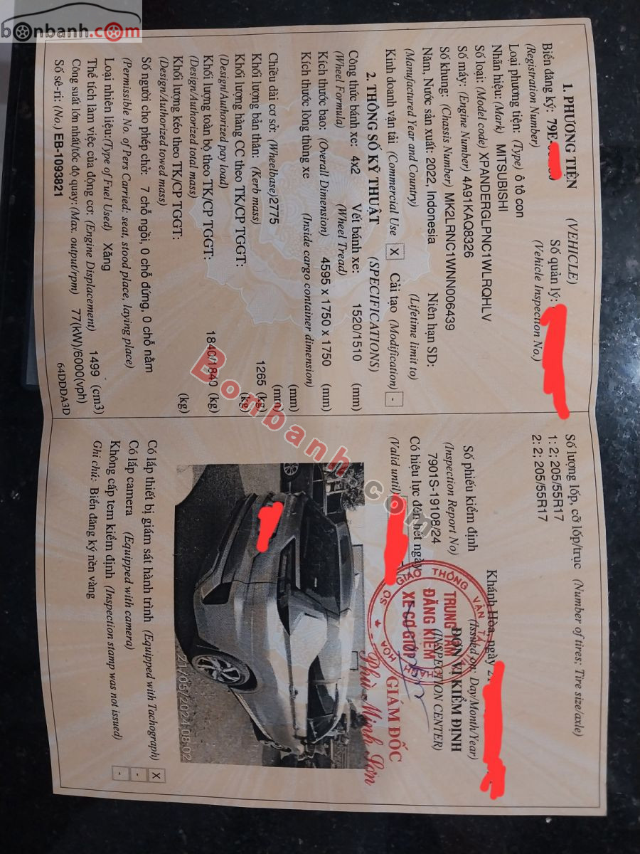 Bán ô tô Mitsubishi Xpander Premium 1.5 AT - 2022 - xe cũ