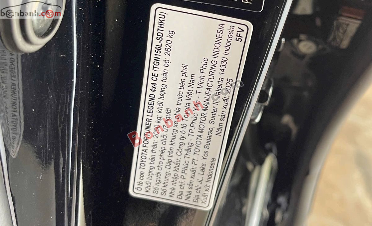 Bán ô tô Toyota Fortuner Legender 2.7L 4x4 AT - 2025 - xe cũ
