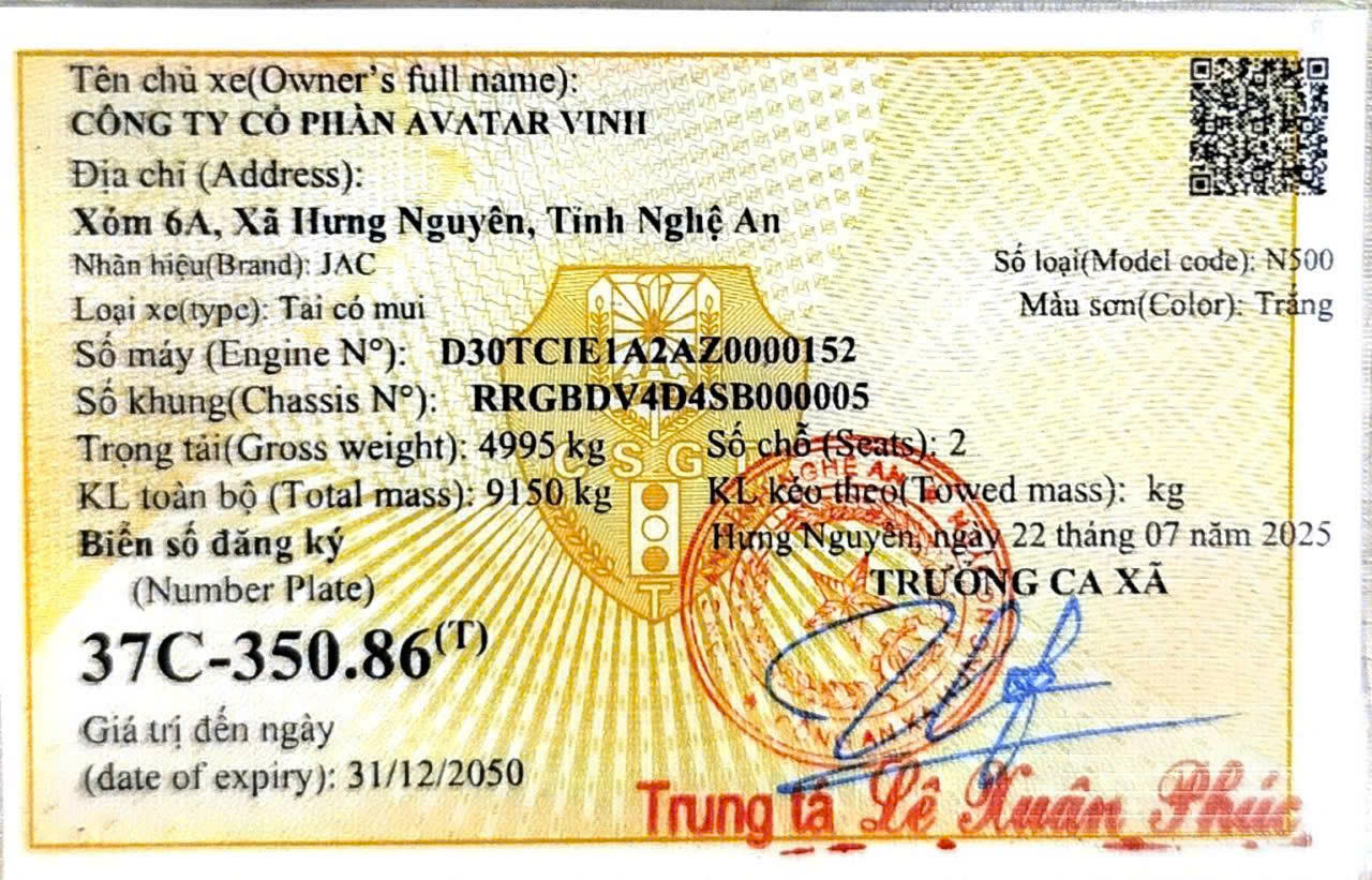CHÍNH CHỦ BÁN XE TẢI 5 TẤN – ODO CHỈ 5.000 KM – GIÁ 4XX TRIỆU, CÒN THƯƠNG LƯỢNG!