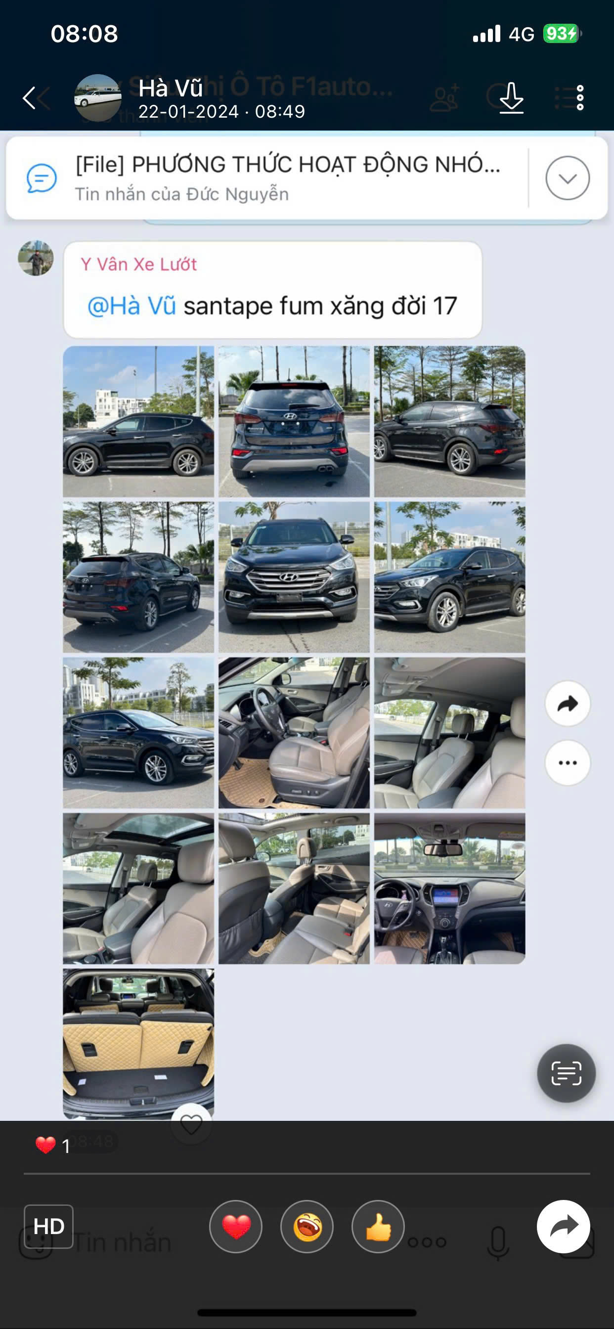 BÁN HYUNDAI SANTAFE 2017 – BẢN FULL XĂNG – XE CHÍNH CHỦ!