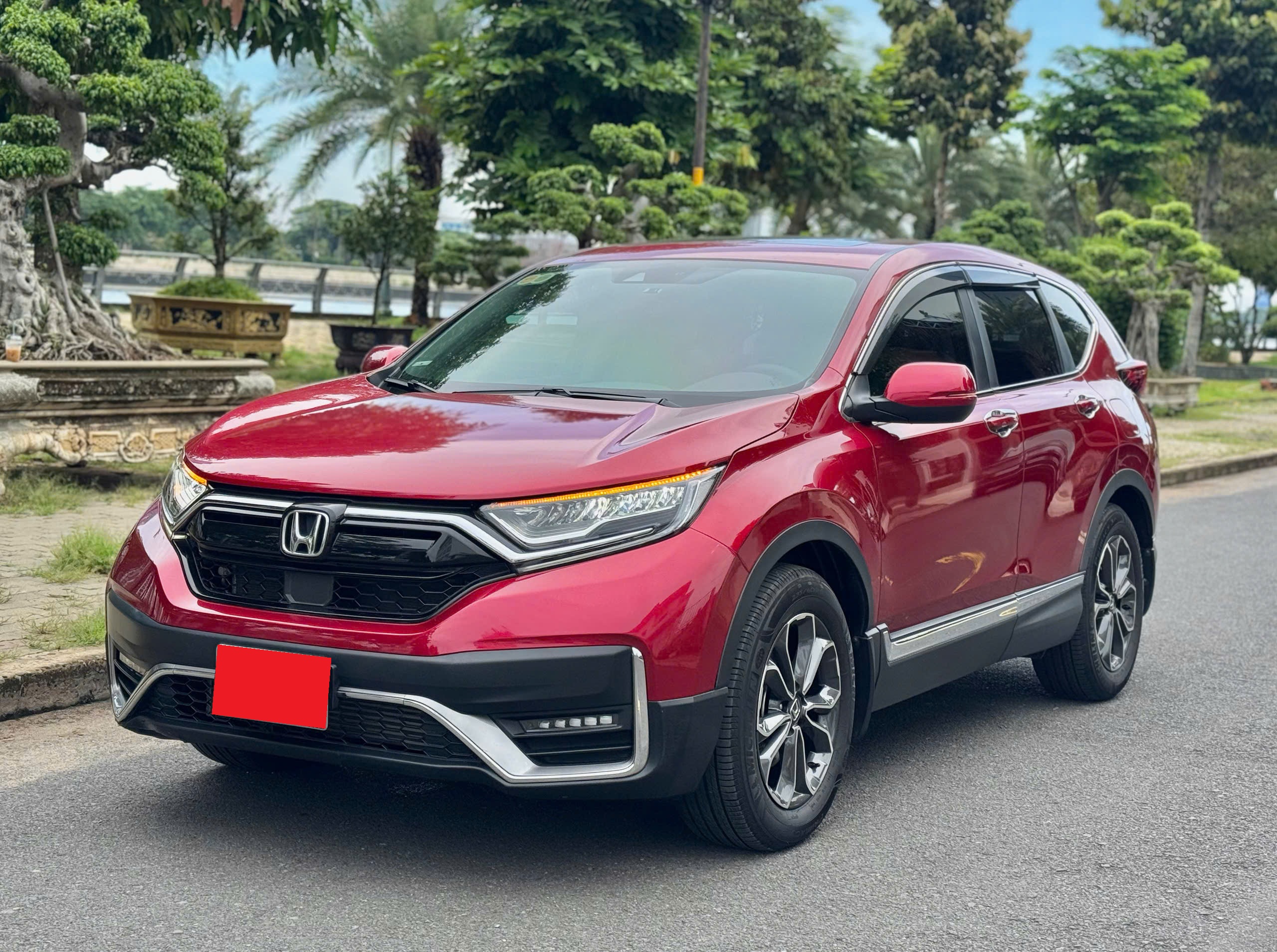 Bán ô tô Honda CR V L sản xuất 2021, màu đỏ, xe nhập