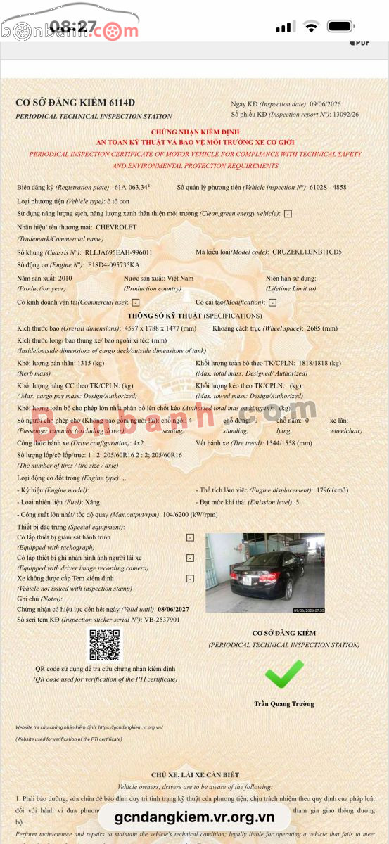 Bán ô tô Chevrolet Cruze LTZ 1.8 AT - 2010 - xe cũ