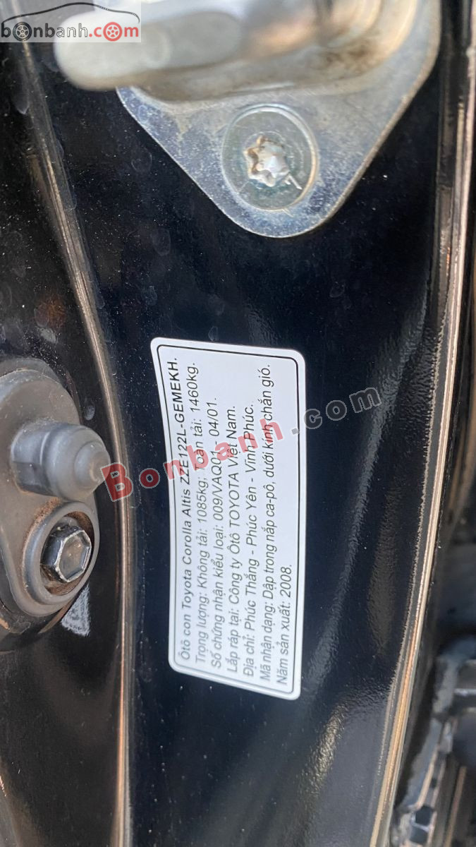 Bán ô tô Toyota Corolla altis 1.8G MT - 2008 - xe cũ