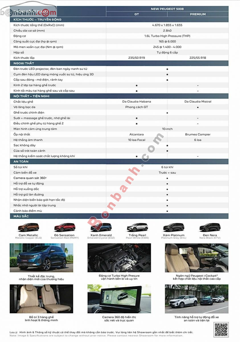 Bán ô tô Peugeot 5008 GT - 2026 - xe mới
