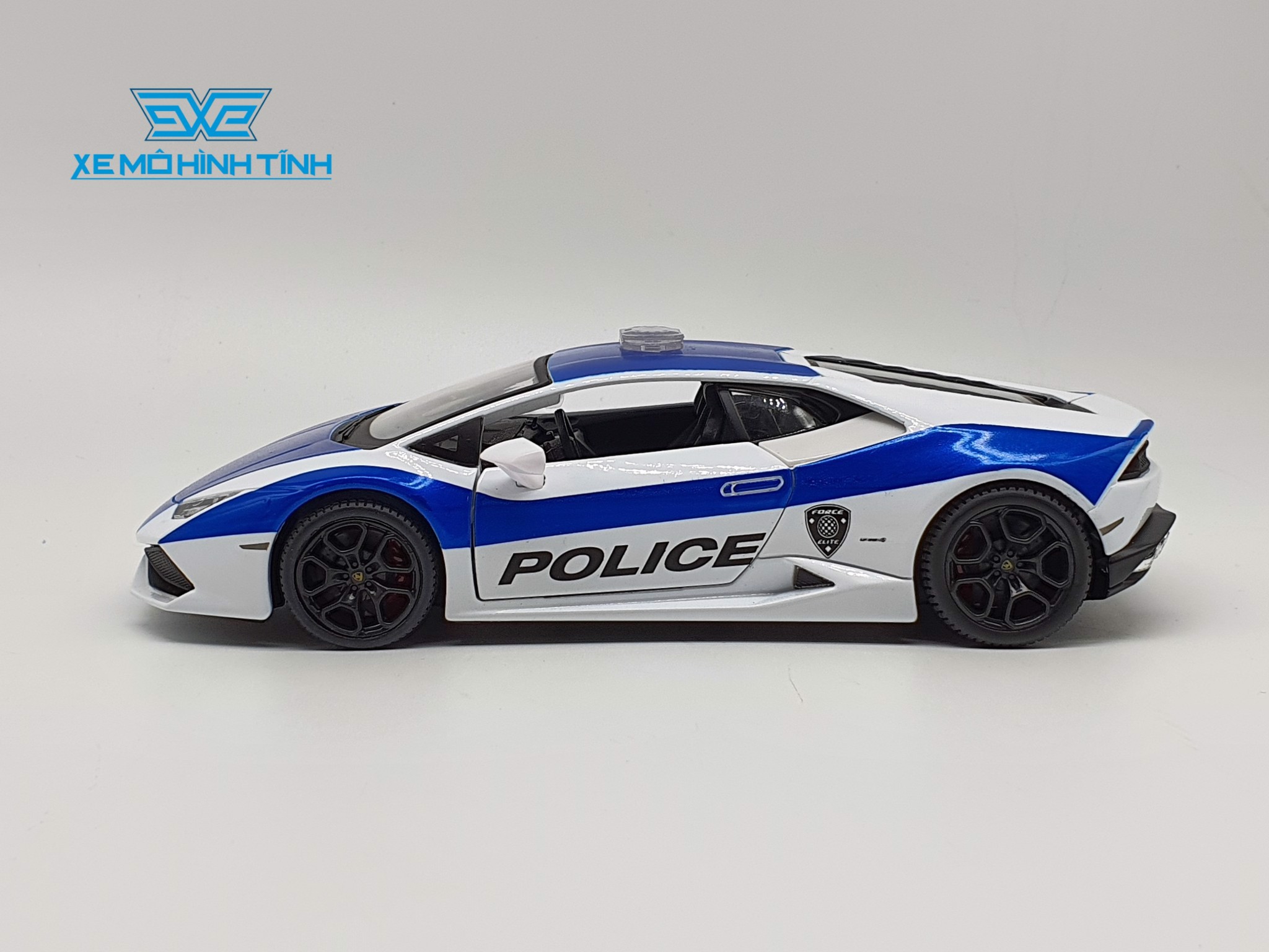 Xe Mô Hình Lamborghini Huracan Lp610-4 Police 1:24 Maisto (Trắng Xanh)